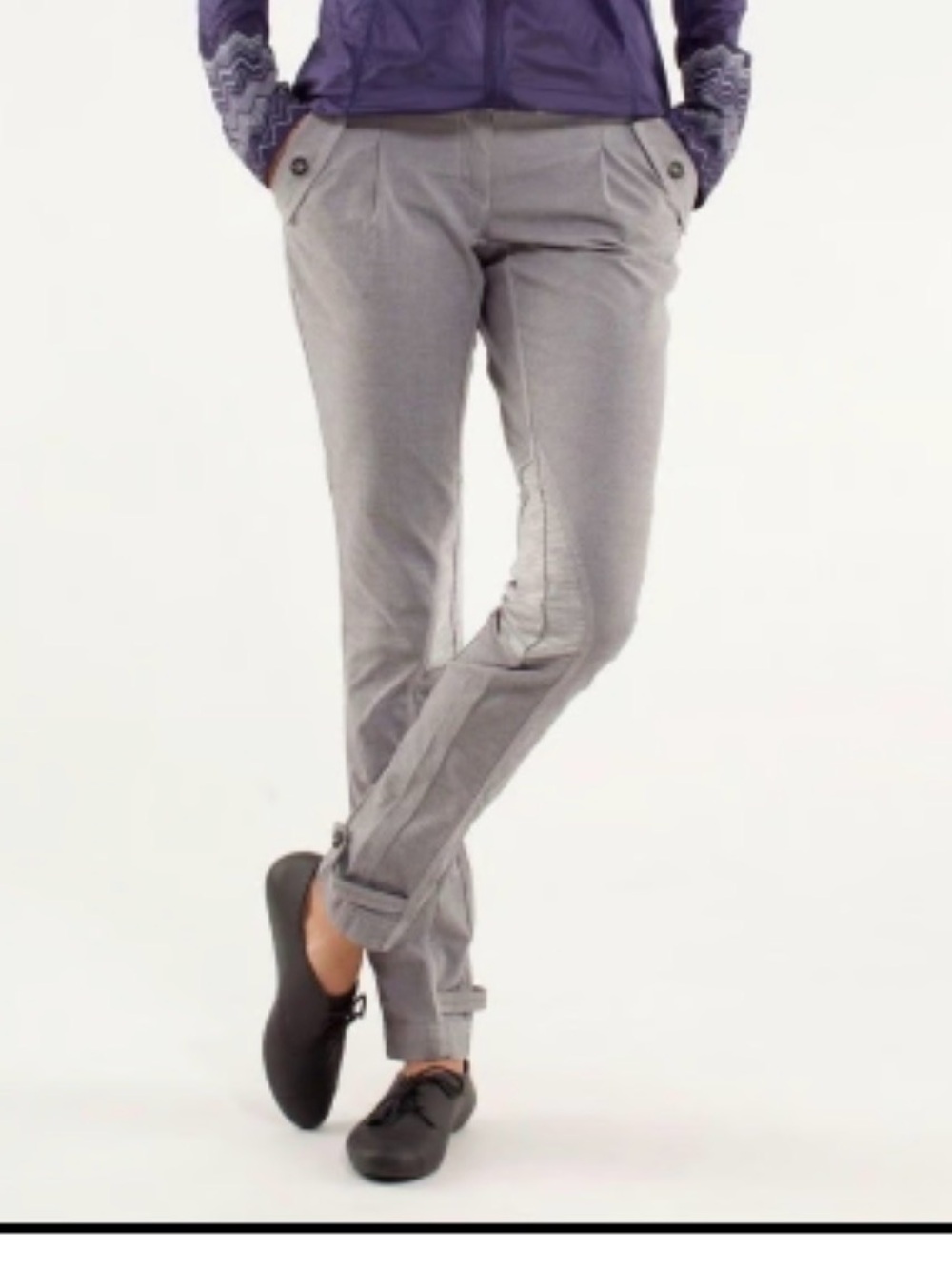 Lululemon Pedal Power Pant Gray Cycling Pants size 4